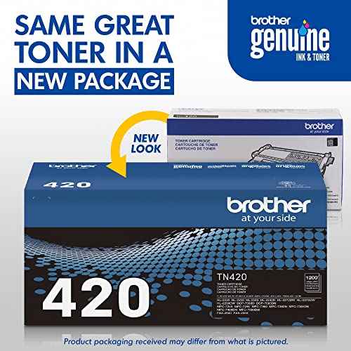 Brother Genuine TN420 Mono Laser Toner Cartridge, Black