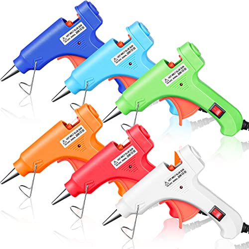 Zhengmy 6 Pieces Mini Hot Glue Gun Kit Multicolored Replacement