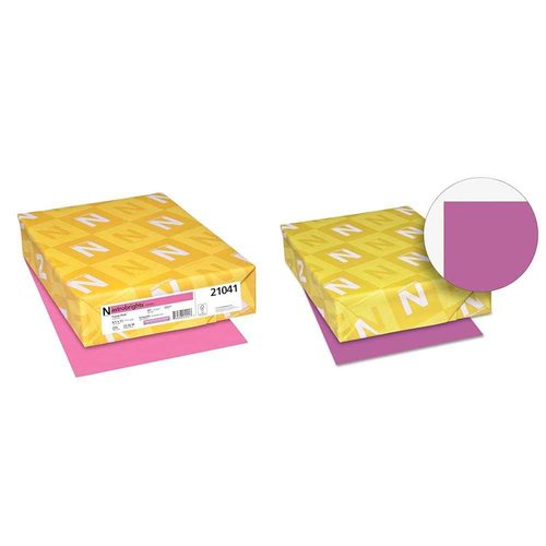 Astrobrights Colored Cardstock 8.5x11" FSC® Pulsar Pink™ 250 Sheets & Neenah 22871 Color Cardstock 8.5x11" Planetary Purple 250 Sheets
