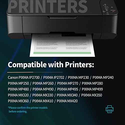 JINTUM 210XL and 211XL Ink Cartridges Remanufactured for Canon 210XL 211XL Combo Pack Compatible with Canon PIXMA MX410 MX350 MX340 MP495 MP250 (PG-210XL/CL-211XL, 1 Black + 1 Tri-Color)