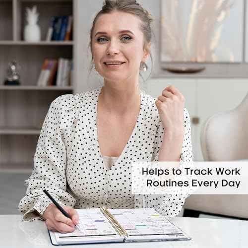 2026 Planner, Monthly and Weekly Calendar Planner for Women, January 2026 - December 2026, Hardcover Pretty 2026 Agenda Planner Book with Tabs, Spiral Bound, Perfect for School Office Home Supplies, 6.3" x 8.5" - Blue Floral