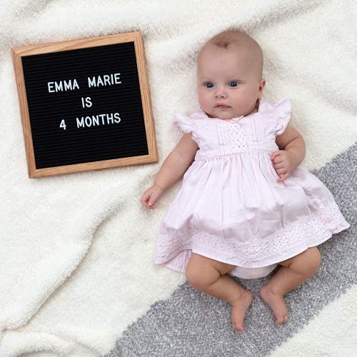Felt Like Sharing 10x10 Black Felt Letter Board with Oak Frame