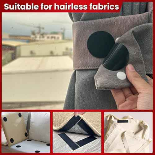 Heavy Duty Hook and Loop Strips with High Adhesive, and Square Circle, Strong Mounting Tape for Home, Outdoor or Office Use, Black 72 Sets