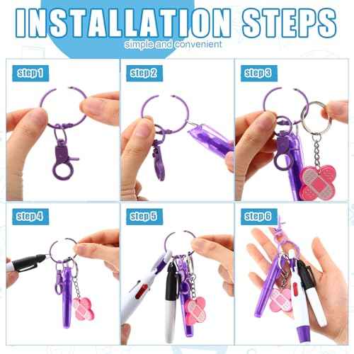 48 Pcs Nurse Appreciation Gifts Bulk 2025 Nurse Week Gift Badge Reel Pens Canvas Bags Notebooks Keychains Thank You Present for Women Nursing Students