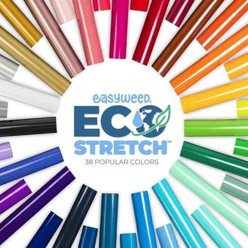 Siser EasyWeed EcoStretch Heat Transfer Vinyl, 11.8" x 5yd Roll (White) - Compatible with Siser, Cricut, Silhouette and Other Professional/Craft Cutters - CPSIA Certified