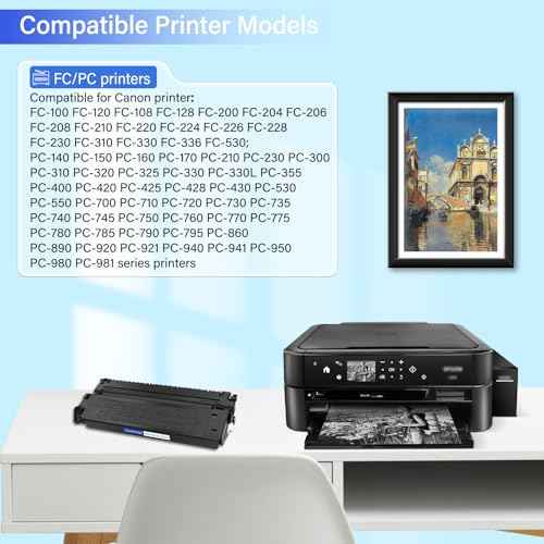 1PK Compatible for Canon E40 E30 E31 E16 E20 1491A002AA Black Toner Cartridge for PC140 PC170 PC310 PC325 PC940 PC980 Copy Machines (4,000 Pages)