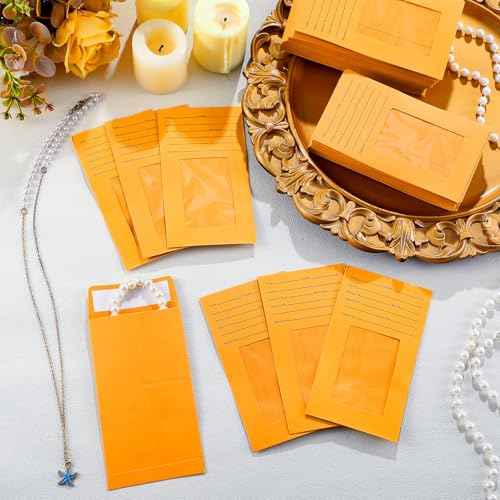 500 Pcs Jewelry Repair Envelopes Bulk, 3 1/8 x 5 1/2 Inch Jewelry Window Envelopes for Rings, Earrings, Necklace, Bracelets