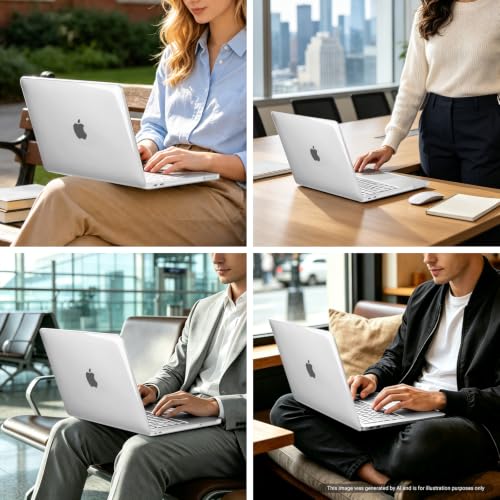 MOSISO Crystal Clear Compatible MacBook Neo 13-inch Hard Shell Case A3404 with Liquid Retina