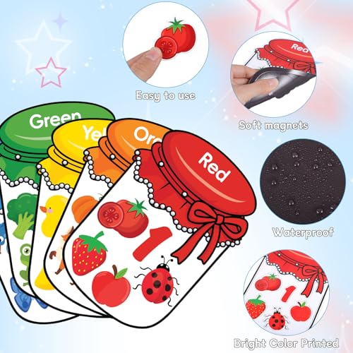 Kids Magnetic Color Sorting Magnets - Animals & Numbers, 10 Pack
