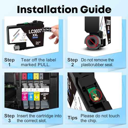 Miss Deer LC3037 Black Ink Cartridges Compatible Replacement for Brother LC3037BK LC3037 LC3037XXL LC3039, Work for Brother MFC-J6945DW MFC-J5845DW XL MFC-J5945DW MFC-J6545DW XL