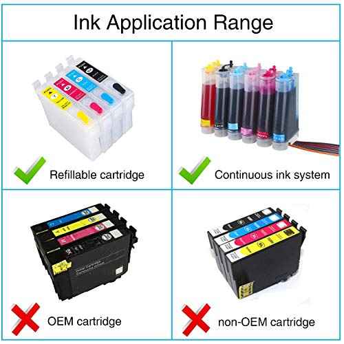 6 Colors Sublimation Ink Refilled Bottles for Epson Artisan 1430 1400 835 L805 L800 837 710 810 700 725 730 Printers,Sublimation Ink 6 Colors Refill Ink kit for Refillable Cartridges CISS