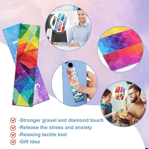 50PCS Calm Stickers for Anxiety Sensory Stickers for Relieve Adults Kids Teens Fidgets Stress Office&Classroom Supplies Anxiety Relief Items with Tactile Textured Surface Patterns(Multi)