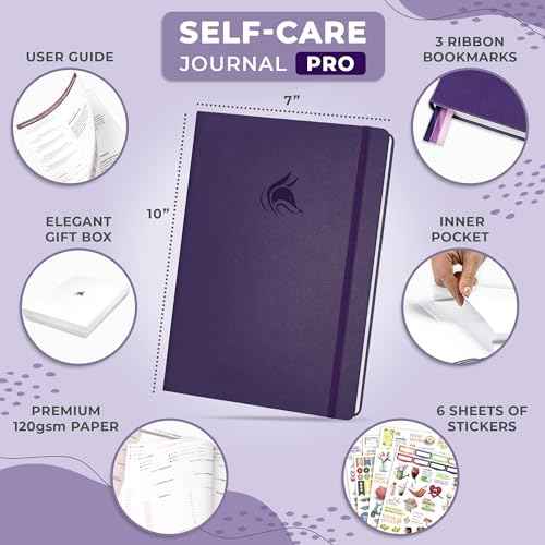 Clever Fox Self-Care Journal PRO ? Wellness & Daily Reflection Notebook ? Mental Health, Meditation & Mood Journal for Women, 7x10¡± (Purple)