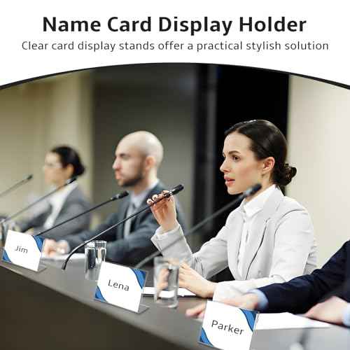 30 PCS Small Acrylic Sign Holder 3.5" x 2", Mini Acrylic Food Sign Labels for Party Buffet, Retail Price Display Holder, Clear Plastic Table Counter Top Stand for Place Cards, Name Card, Wedding Signs
