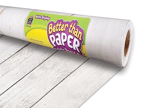 Teacher Created Resources White Shiplap Bulletin Board Roll 4ft x 12ft - Better Than Paper®