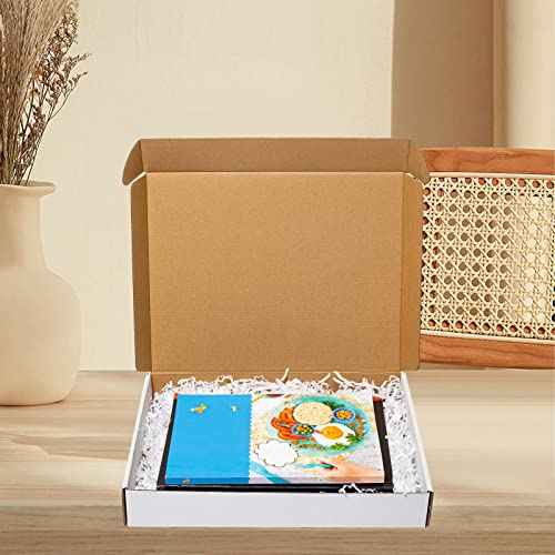 White Shipping Boxes 13x11x3" 25 Pack - Corrugated Cardboard Box Mailers for Small Business, Literature Mailer Packaging Supplies
