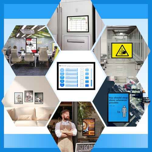Inpack Magnetic Sign Holder 8.5 x 11, Self-Adhesive Magnetic Frames For Wall, Magnetic Picture Frame Document Holder with Clear PVC Cover for Office Home Store Restaurant (12 PACK)