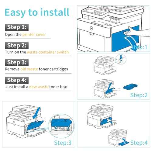 008R13089 Waste Toner Container Compatible for Xerox WorkCentre 7120 7125 7220 7225 7220i 7225i Series CWAA0777 DocuCentre-IV C2260 C2263 C2265 Printer High Capacity 33000 Pages 1 Black Pack