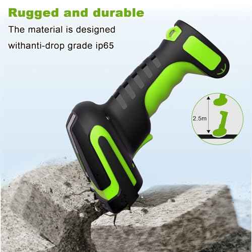 Industrial 433Mhz Wireless Barcode Scanner with Charging Cradle,IP65 Drop-Proof 2-in-1 Bluetooth and 433Mhz Barcode Reader for Laptop Desktop Tablet Android iOS,ipad