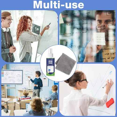 Loopeer 24 Pack Whiteboard Cleaner Spray 3. 4 oz Dry Erase Board Cleaner with Cloths Non Toxic Dry Erase Cleanning Removes Stubborn Marks from Whiteboards