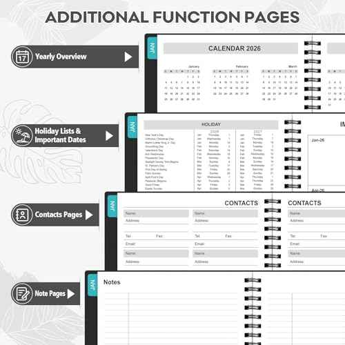2026 Planner ? 2026 Planner Weekly and Monthly: Jan. 2026 - Dec. 2026, 8.5" x 11", 2026 Calendar Planner with Monthly Tabs, Flexible Cover, Thick Paper, Inner Pocket for School Office Supplies