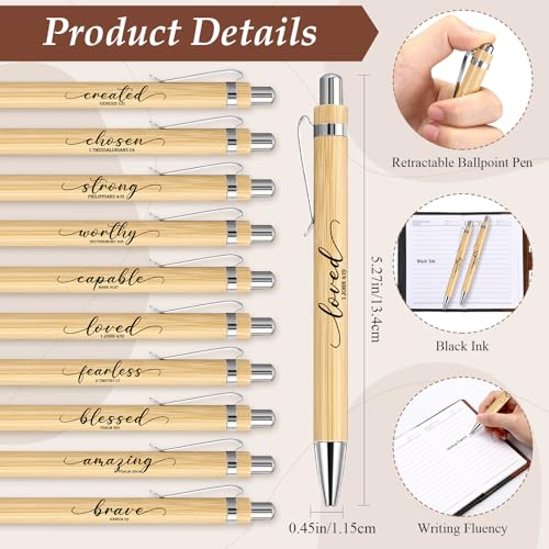 Spakon 40 Pcs Christian Gift Bulk Leather Prayer Journal Religious Notebook with Bible Verse Pens Teacher Appreciation Gift for Women Men Church Sunday School Pastor (Dark Brown)