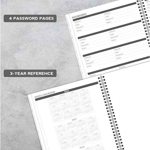 2026-2027 Monthly Planner/Calendar - 2 Year Planner 2026-2027, Monthly Tabs, 9¡¯¡¯ ¡¿ 11¡¯¡¯, Jan 2026 - Dec 2027, Hard Cover, Inner Pocket - Grey