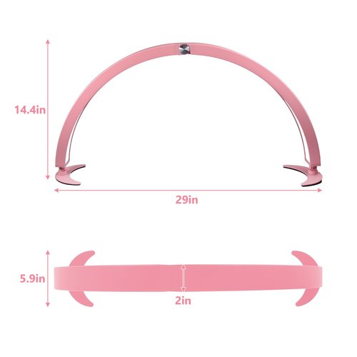Gicrymil Half Moon Light for Nail Desk, 29in Foldable Half Moon Table Lamp Nail Desk Lamp with Wire Controller & Remote, Bright Arch Nail Light with 7 Cool/Warm Tones & 10 Brightness