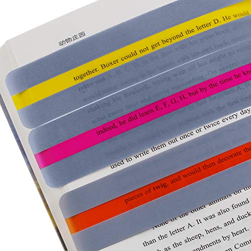 Chinco Guided Reading Strips - 32 Bright Color Highlight Strips for Kids & Students, Mixed Colors
