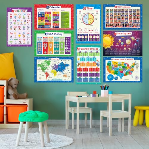 Simply Magic Educational Posters Set of 59 for Kids Classroom Decorations - Paper, 17x11