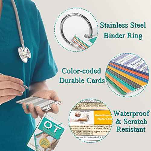 Occupational Therapy Reference Pocket Guide - Must Have OT Resource 32 Pages Quick Tips for OT Student, Occupational Therapy Gifts Therapist Gift for Women Pocket Sized 3"¡¿5" General Adult Rehab Set