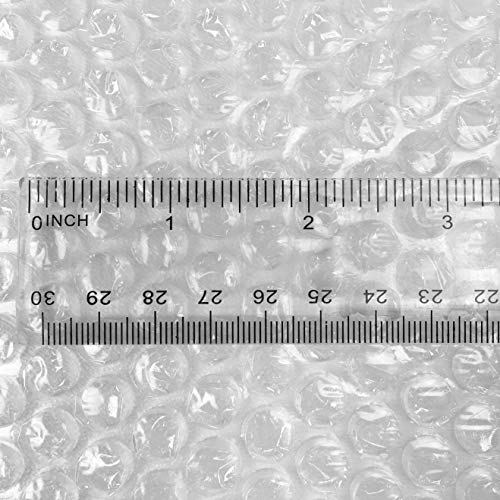 Amazon Basics Clear Bubble Wrap for Moving & Shipping - 12 x 175 ft, Perforated Small 3/16" Roll