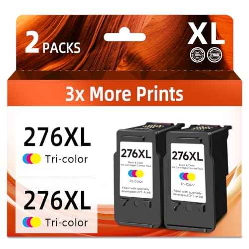 Compatible Ink Cartridge Replacement for 276 XL Ink 276XL CLI276 CL-276 (2 Color) for Pixma TS3500 TS3522 TS3520 TR4700 TR4720 TR4722 Printer