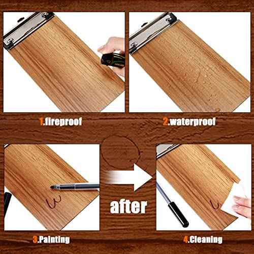 Epakh 30 Pcs Mini Clipboard Small Clipboards Wooden Half Page Clipboard Wood Check Presenters Kids Clipboards for Restaurant School Waitress Guest Server Books Menu Holder, 8 x 4 Inch