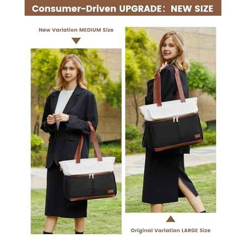 LOVEVOOK Upgrade Version Work Bags for Women 15.6 Inch Laptop Bag Large Capacity Mutiple Pockets Teacher Bag Water Resistant Canvas Tote Bag Purse for Office Travel Nurse Teacher, Dark Purple-Black