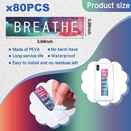 Crtiin Watercolor Sensory Stickers for Anxiety Relief - 80 Pcs Tactile Calm Items