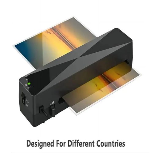 Laminating Machine, A4/A5/A6 ABS Film Back Protection Low Noise, Intelligent Constant Temperature, A4 Laminator Machine (Black)