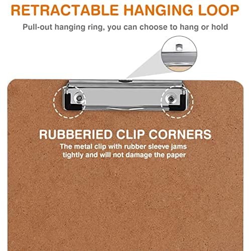 Clipboards, HERKKA 32 Pack Hardboard Office Clipboards Low Profile Clip Standard A4 Letter Size, ECO Friendly