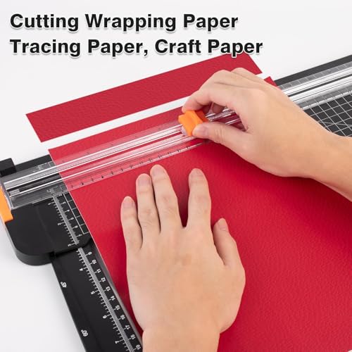 18 Inch Paper Cutter with 5 Replacement Blades - Portable Craft Trimmer