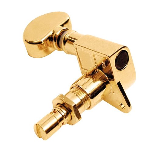 Grover 406G Locking Rotomatics Guitar Tuners, Tuning Machines Set 3+3 18:1 Gold Mid-Size Tuning Keys with Tonebird Dunlop Polish Cloth Bundle Tuner Heads with Small Kidney Button