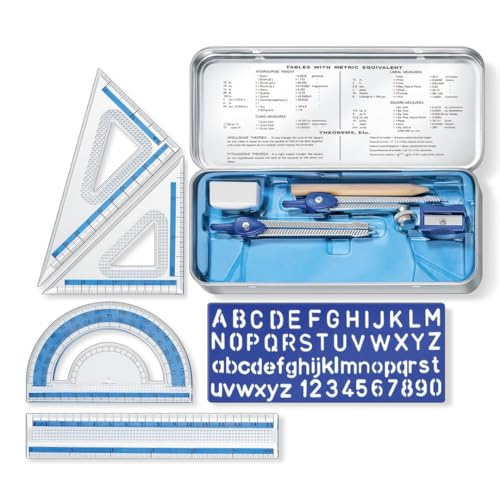 STAEDTLER 10-Piece Math Drawing Set with Metal Compass & Ruler - 36 Pack