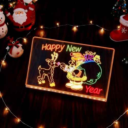 Led Drawing Board Led Note Board with Colors Light Up Drawing Bo-ard (11.8 * 7.9in)