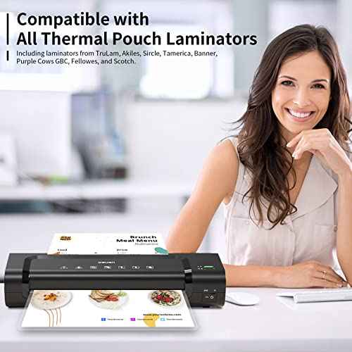 3 Mil Laminating Sheets 500 Packs, Thermal Laminating Pouches Holds 8.5" x 11" Sheets, Clear Laminator Plastic Paper 9 x 11.5 Inches - Rounded Corner Letter Size