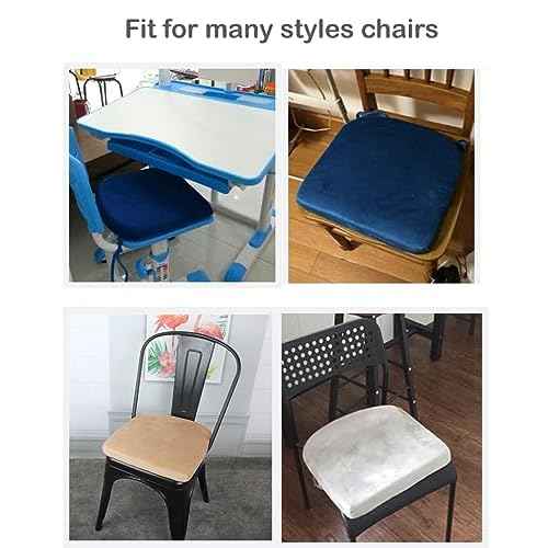 Augld 14x14 Metal Chair Cushion Set of 2 Memory Foam School Chair Cushion Small U Shape Seat Cushion Navy