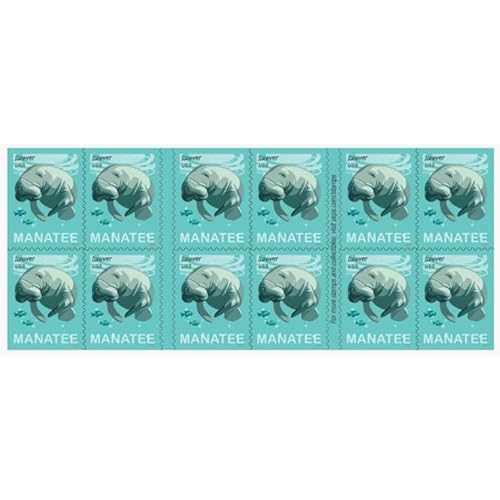 Save Manatees (2 Booklets of 20) First-Class Mail Forever Postage Stamps Scott #5851