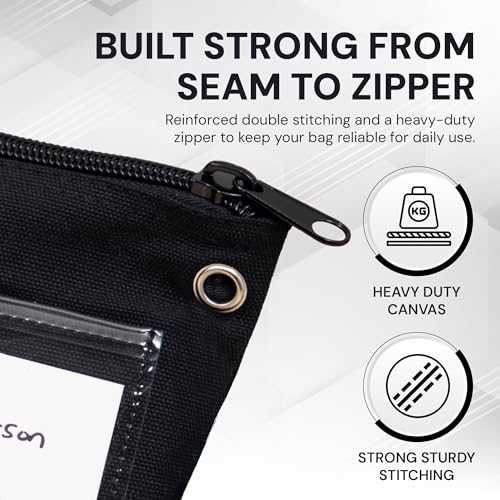 NextClimb 18x14 Black Canvas Mailer Transit Sack with ID Window & Durable Zipper