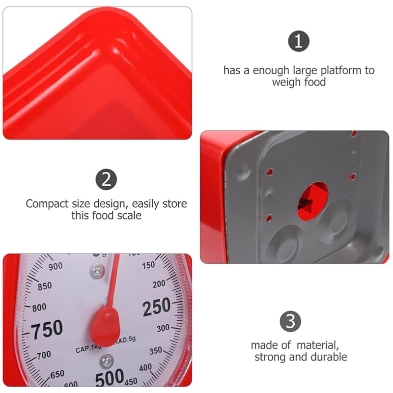 Analog Food Scale - Compact Kitchen Scale for Cooking & Baking