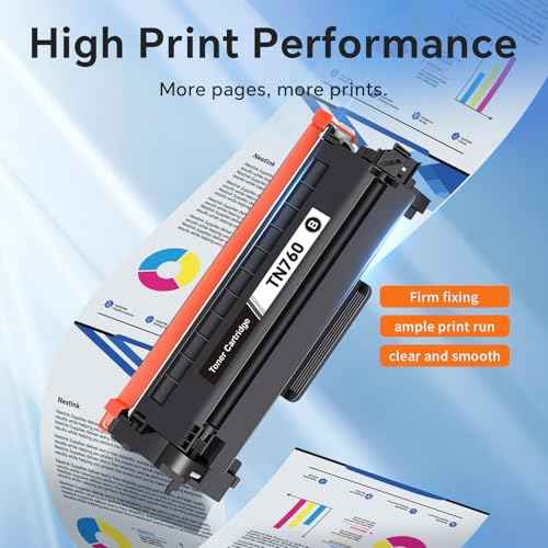 TN760 High Yield Toner Cartridge, Compatible Toner Cartridge Replacement for Brother TN760 TN-760 TN730, Compatible for HL-L2350DW HL-L2370DW MFC-L2750DW DCP-L2550DW Printer (Black 4 Pack)