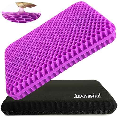 Gel Seat Cushion for Long Sitting, Soft and Breathable, Seat Cushion for Buttocks, Back, Sciatica, Tailbone Pain Relief, Used for The Office, Wheelchair, Car, Recliner, Stadium.(Rose red)