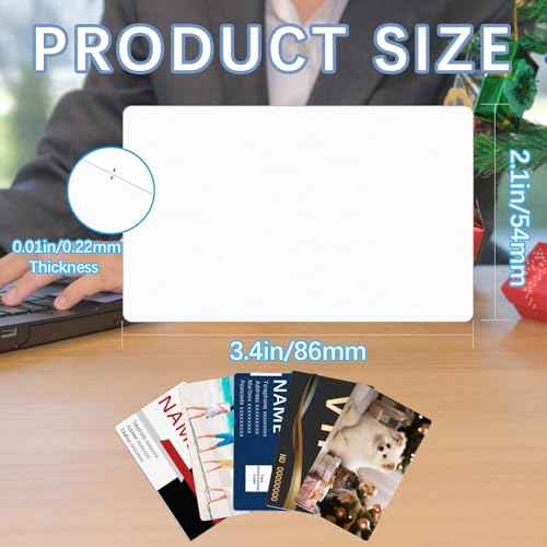 100 Pcs Sublimation Business Card Blanks Metal Bulk Aluminum Double Sides Name Cards Sublimation Blanks Products Heat Press Transfer Desk White sublimation business cards blank 3.4 x 2.1 x 0.01 Inch